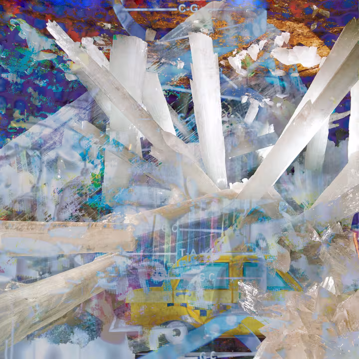 "The Crystal Caves" PS Perkins 2024 (digital collage)
