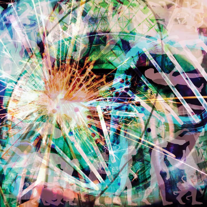 "The Spontaneous Mechanical Repopulation of Gaia" PS Perkins 2021 (digital collage)